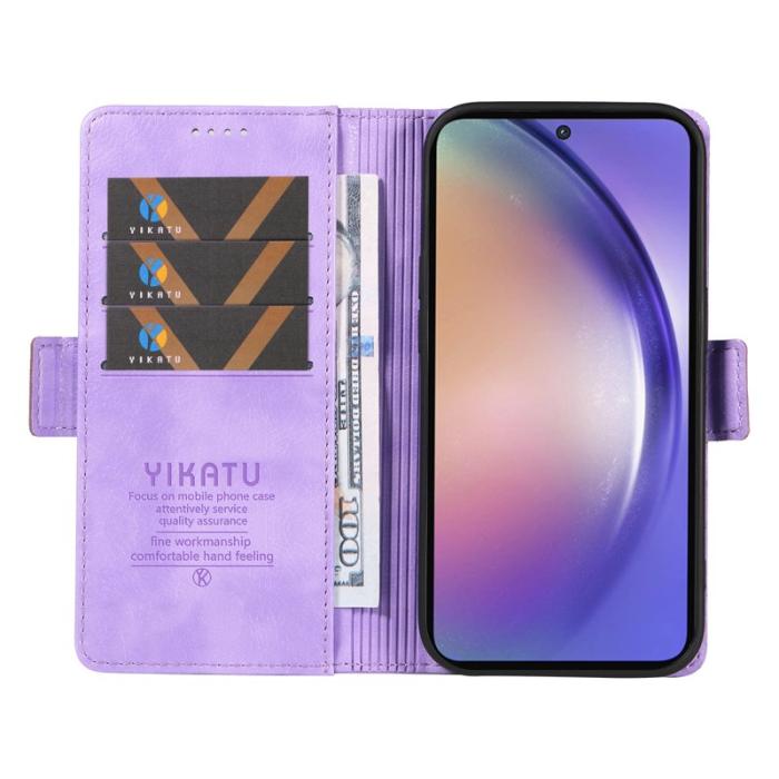 YIKATU - YIKATU Samsung Galaxy A35 5G Fodral Äkta Läder - Lila