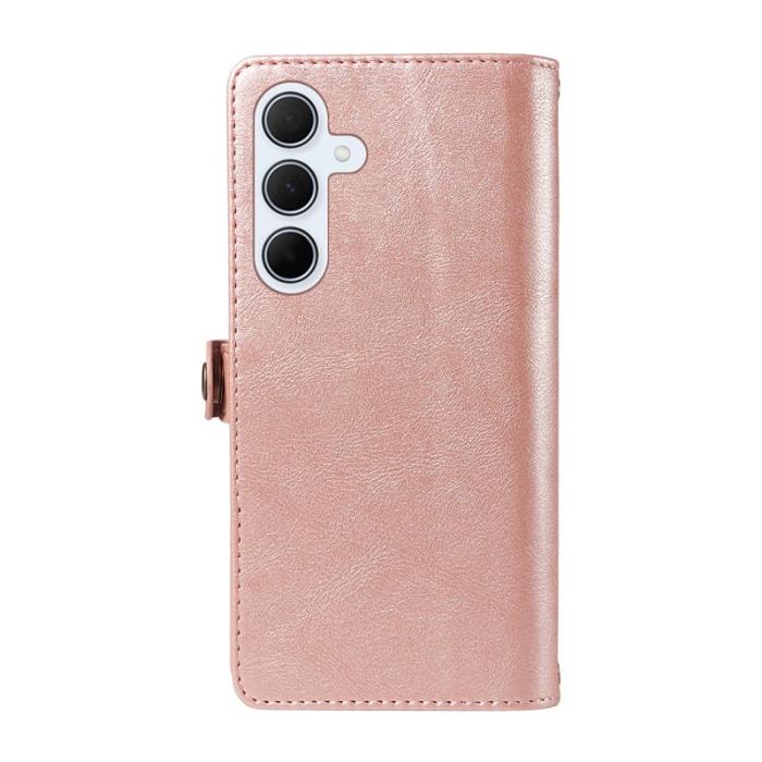 YIKATU - YIKATU Samsung Galaxy A35 5G Fodral Äkta Läder - Roséguld