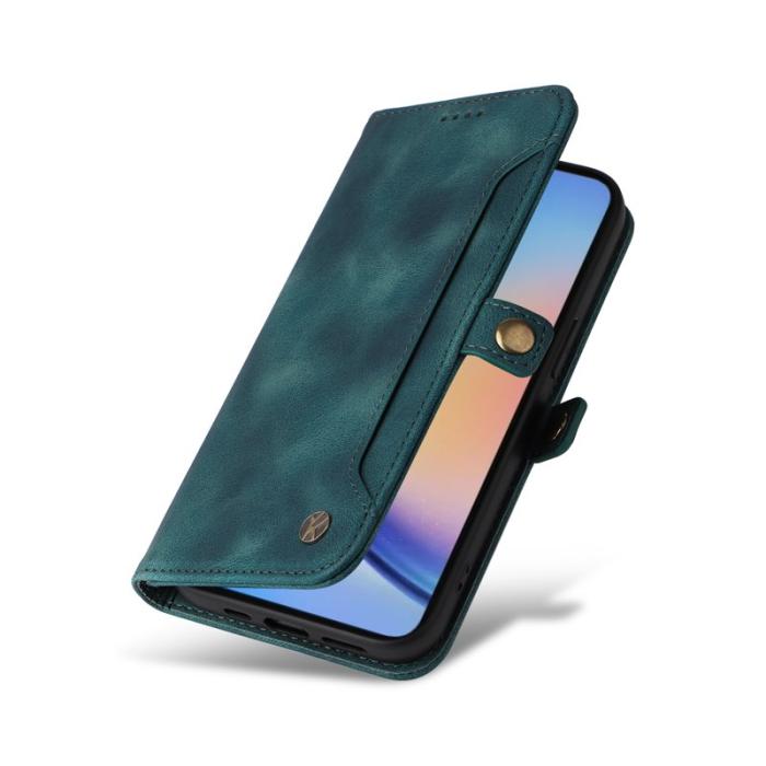 YIKATU - YIKATU Samsung Galaxy A35 5G Fodral PU Läder Flip Ställ - Grön