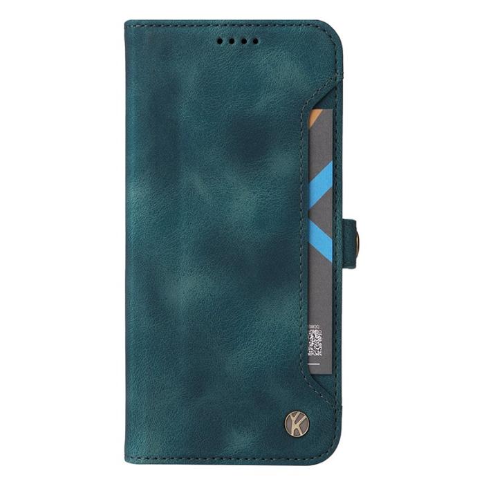 YIKATU - YIKATU Samsung Galaxy A35 5G Fodral PU Läder Flip Ställ - Grön