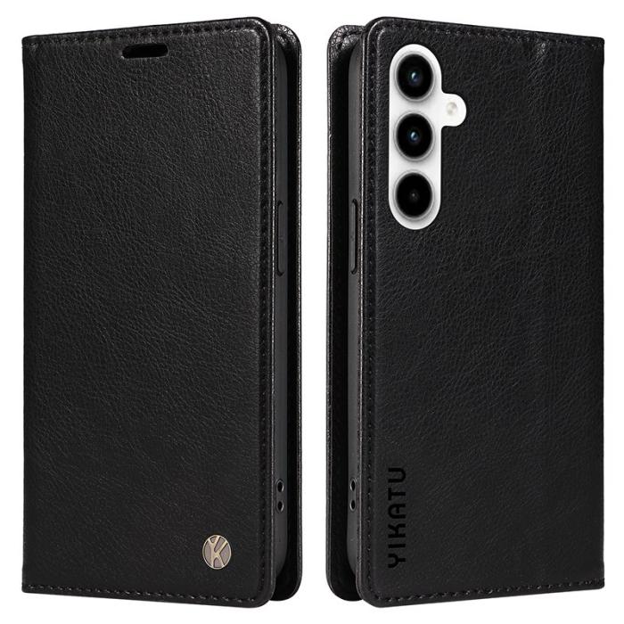 YIKATU - YIKATU Samsung Galaxy A35 5G Skal PU Läder - Svart