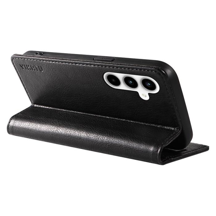 YIKATU - YIKATU Samsung Galaxy A35 5G Skal PU Läder - Svart