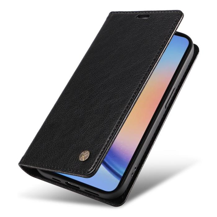 YIKATU - YIKATU Samsung Galaxy A35 5G Skal PU Läder - Svart