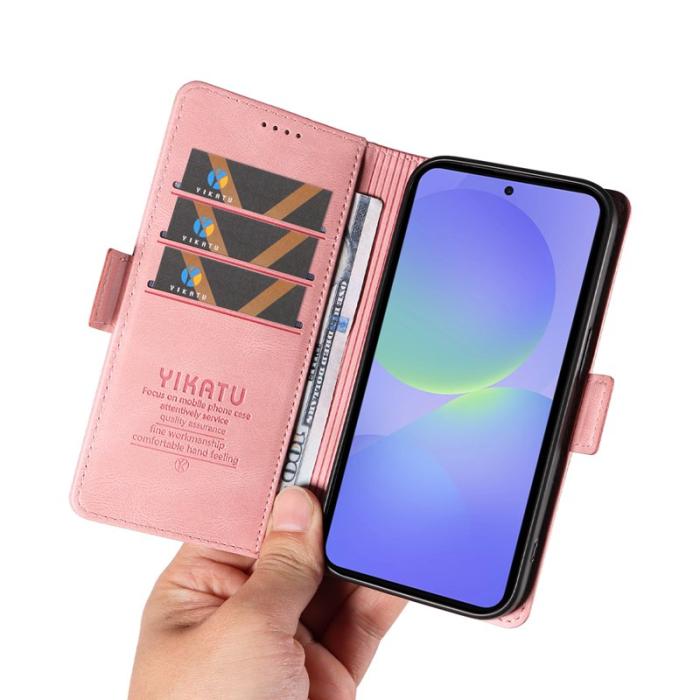 YIKATU - YIKATU Samsung Galaxy A37 Plånboksfodral Konstläder - Rosa