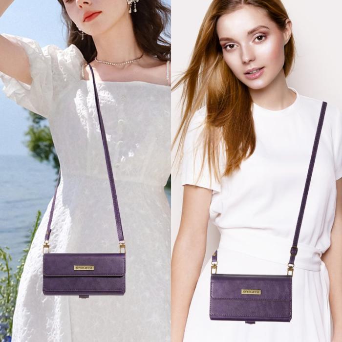 YIKATU - YIKATU Samsung Galaxy A55 5G Fodral Äkta Läder - Lila