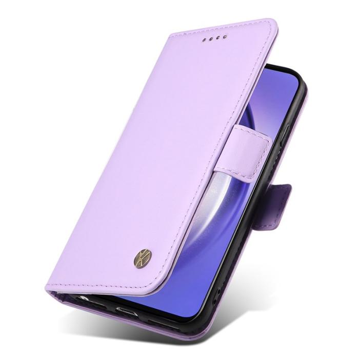 YIKATU - YIKATU Samsung Galaxy A55 5G Fodral Äkta Läder Magnetisk - Ljus Lila