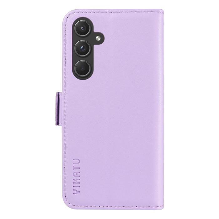 YIKATU - YIKATU Samsung Galaxy A55 5G Fodral Äkta Läder Magnetisk - Ljus Lila