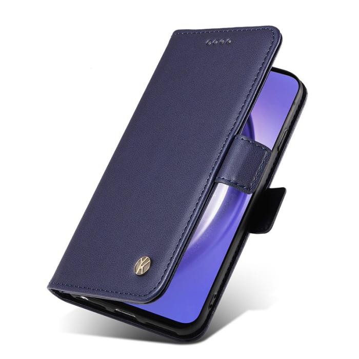 YIKATU - YIKATU Samsung Galaxy A55 5G Fodral Äkta Läder Magnetlås - Safir