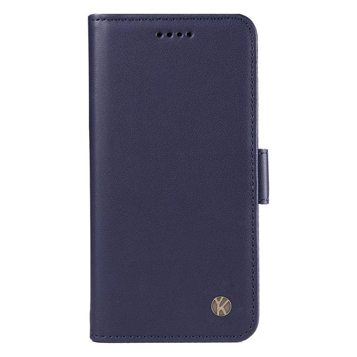 YIKATU - YIKATU Samsung Galaxy A55 5G Fodral Äkta Läder Magnetlås - Safir