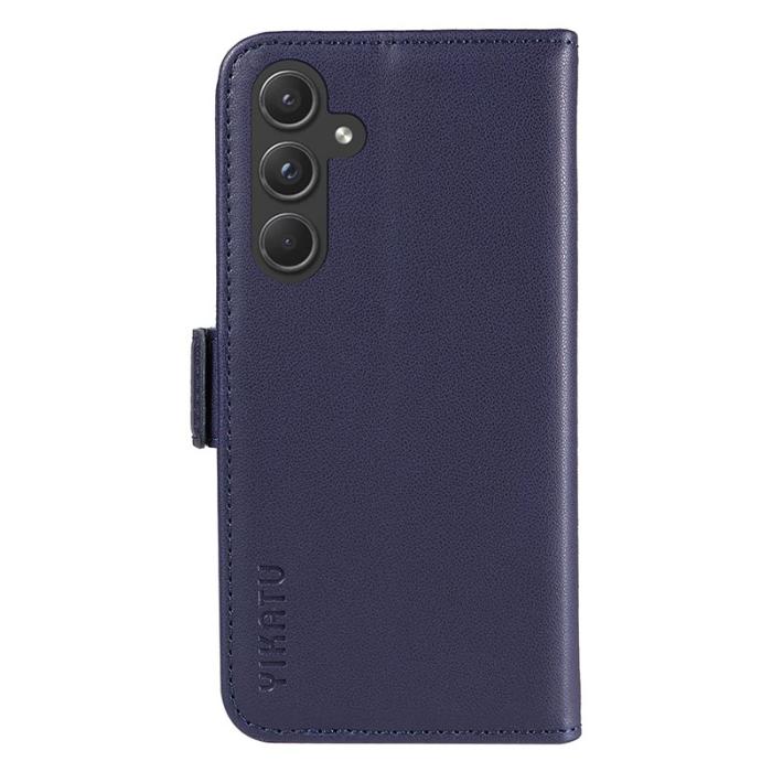 YIKATU - YIKATU Samsung Galaxy A55 5G Fodral Äkta Läder Magnetlås - Safir