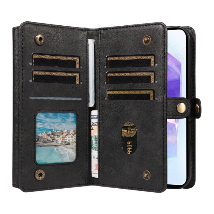 YIKATU - YIKATU Samsung Galaxy A55 5G Fodral Läder - Svart