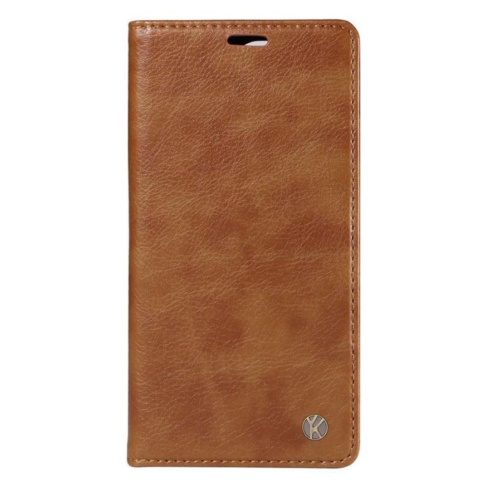 YIKATU - YIKATU Samsung Galaxy A55 5G Fodral Magnetisk Stängning PU Läder - Brun