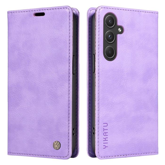 YIKATU - YIKATU Samsung Galaxy A55 5G Fodral Magnetisk Stängning PU Läder - Lila