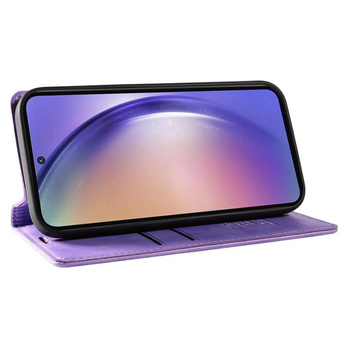 YIKATU - YIKATU Samsung Galaxy A55 5G Fodral Magnetisk Stängning PU Läder - Lila