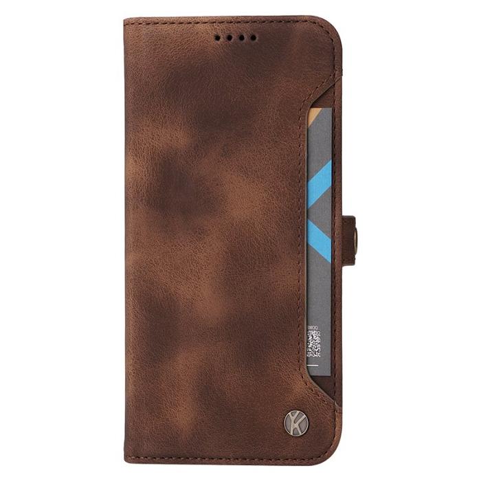 YIKATU - YIKATU Samsung Galaxy A55 5G Fodral PU Flip - Brun