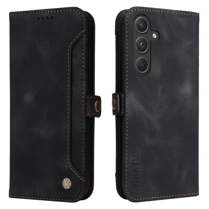 YIKATU - YIKATU Samsung Galaxy A55 5G Fodral PU Läder Flip - Svart