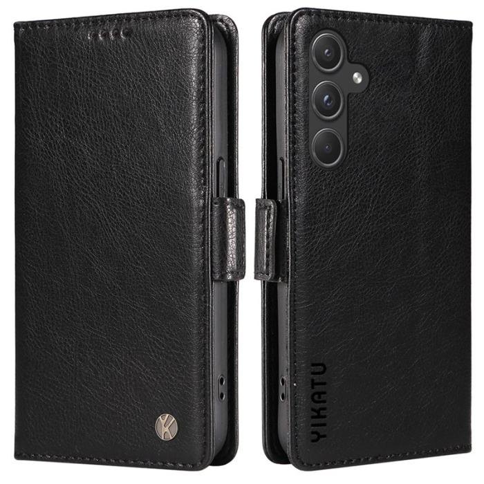 YIKATU - YIKATU Samsung Galaxy A55 5G Skal Äkta Läder - Svart