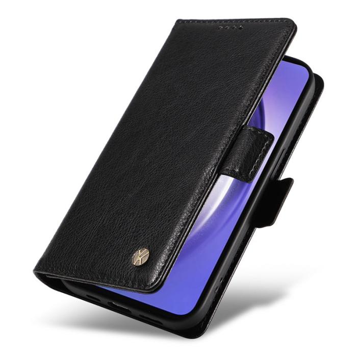 YIKATU - YIKATU Samsung Galaxy A55 5G Skal Äkta Läder - Svart