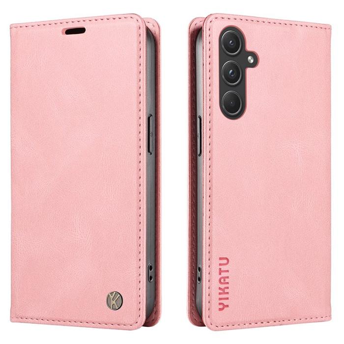 YIKATU - YIKATU Samsung Galaxy A55 5G Skal Konstläder - Rosa