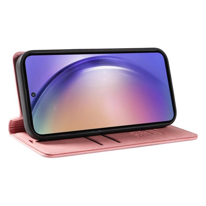 YIKATU - YIKATU Samsung Galaxy A55 5G Skal Konstläder - Rosa