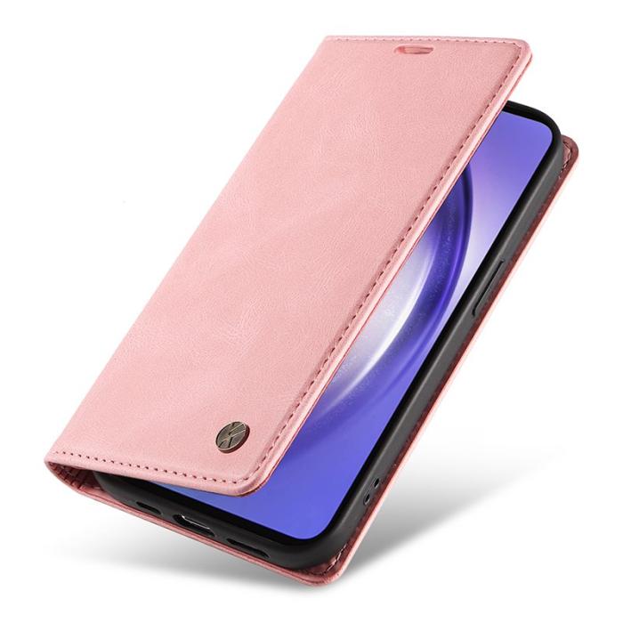 YIKATU - YIKATU Samsung Galaxy A55 5G Skal Konstläder - Rosa