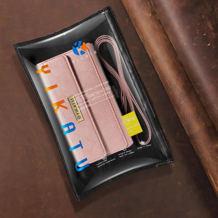 OEM - YIKATU Samsung Galaxy S26 / Galaxy S26 Pro Fodral Äkta Läder - Roséguld