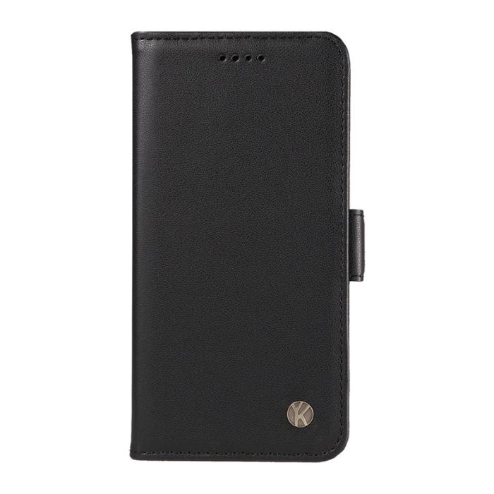 OEM - YIKATU Samsung Galaxy S26 / S26 Pro Fodral Äkta Läder Ställ - Svart