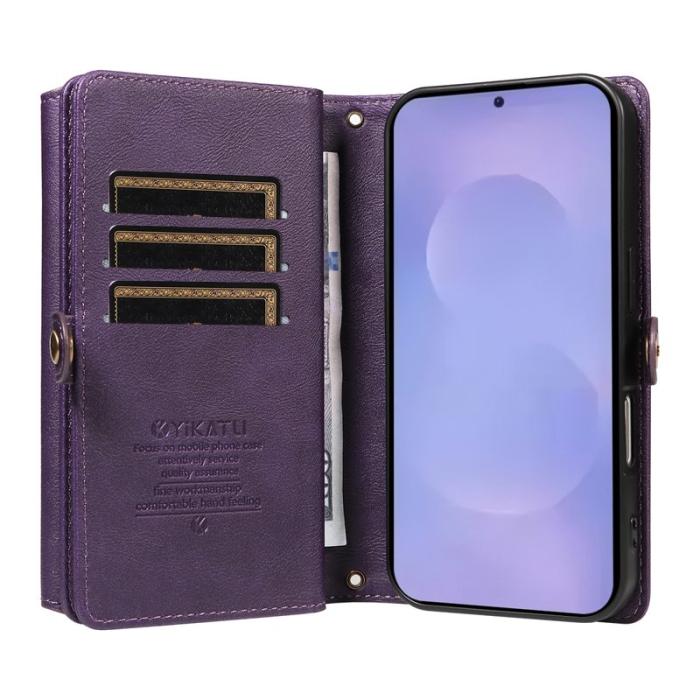 OEM - YIKATU Samsung Galaxy S26 / S26 Pro Fodral Läder - Lila