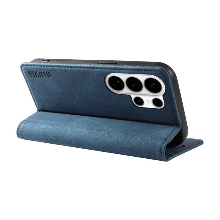 YIKATU - YIKATU Samsung Galaxy S26 Ultra Fodral Äkta Läder - Blå
