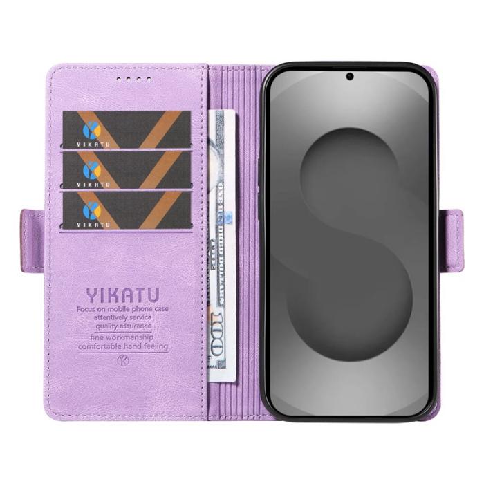 YIKATU - YIKATU Samsung Galaxy S26 Ultra Fodral Äkta Läder - Lila