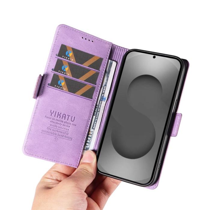 YIKATU - YIKATU Samsung Galaxy S26 Ultra Fodral Äkta Läder - Lila