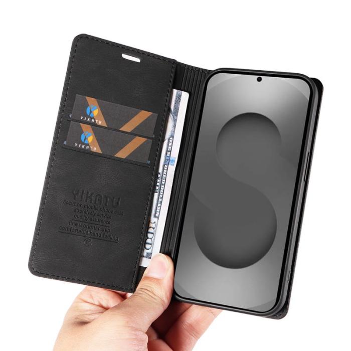 YIKATU - YIKATU Samsung Galaxy S26 Ultra Fodral Äkta Läder - Svart