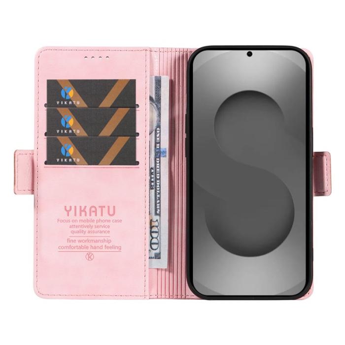 YIKATU - YIKATU Samsung Galaxy S26 Ultra Fodral Konstläder Litchi - Rosa