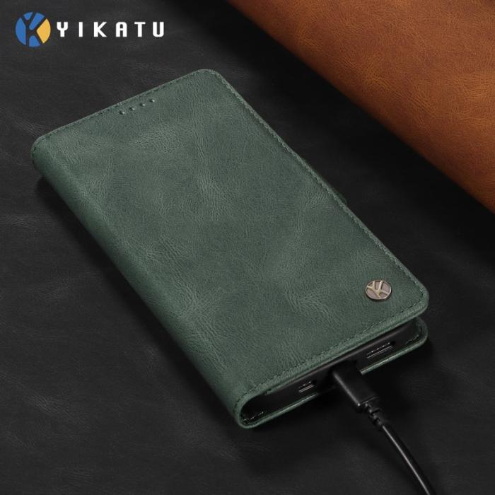 YIKATU - YIKATU Samsung Galaxy S26 / S26 Pro Fodral Äkta Läder - Grön