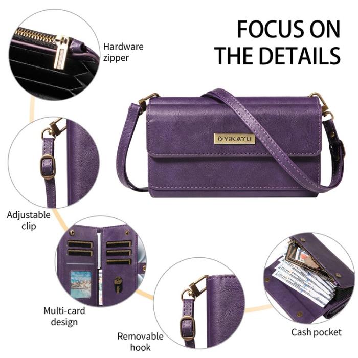 YIKATU - YIKATU Samsung Galaxy S26 Ultra Fodral Äkta Läder - Lila