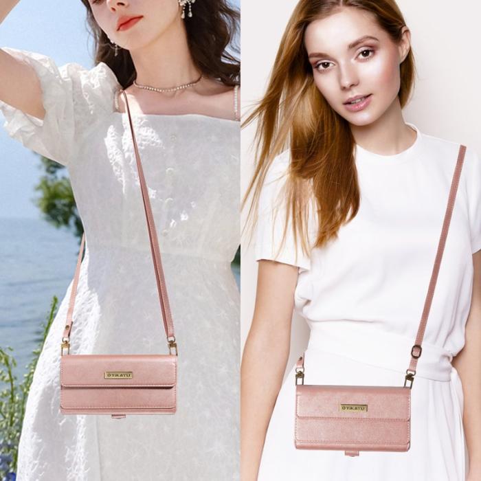 YIKATU - YIKATU Samsung Galaxy S26 Ultra Fodral Äkta Läder - Roséguld