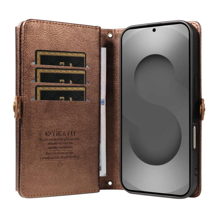 YIKATU - YIKATU Samsung Galaxy S26 Ultra Fodral Läder - Brun