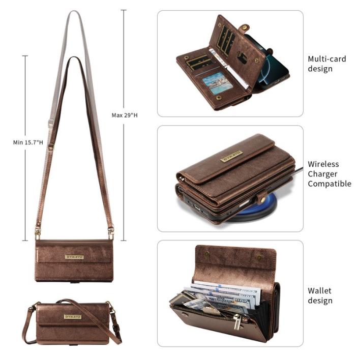 YIKATU - YIKATU Samsung Galaxy S26 Ultra Fodral Läder - Brun