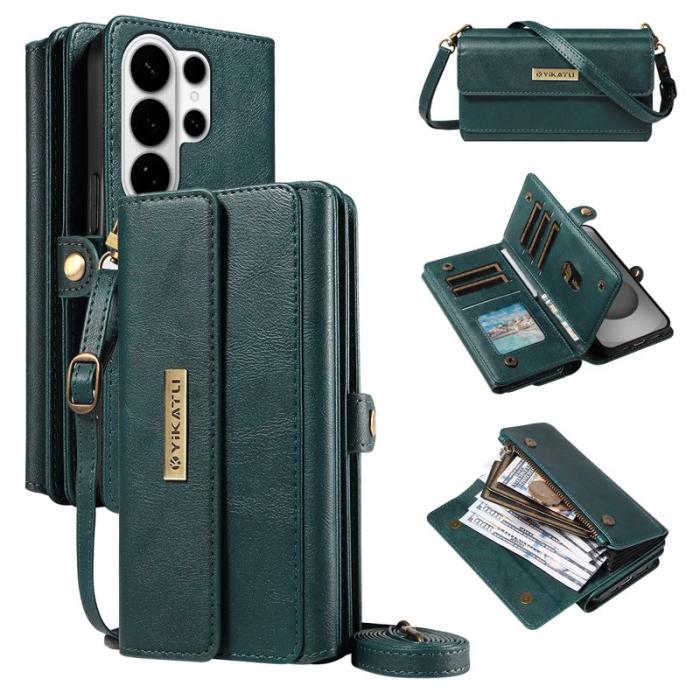 YIKATU - YIKATU Samsung Galaxy S26 Ultra Fodral Läder - Grön