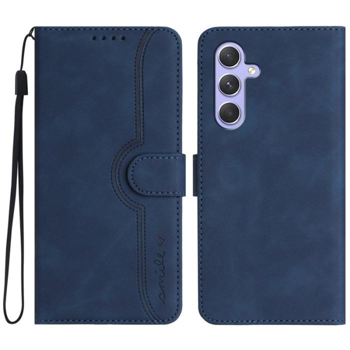 OEM - YX0030 Samsung Galaxy A55 5G Fodral PU Läder Skydd - Safir