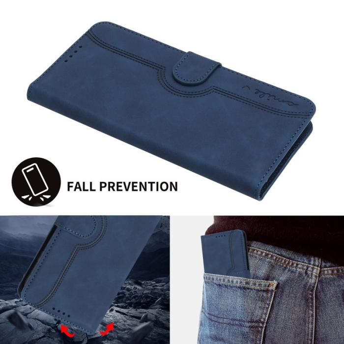 OEM - YX0030 Samsung Galaxy A55 5G Fodral PU Läder Skydd - Safir