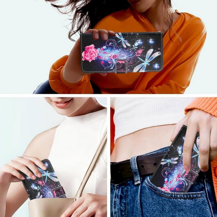 OEM - YX-2501 Samsung Galaxy A35 5G Fodral PU Läder - Drakfjäril