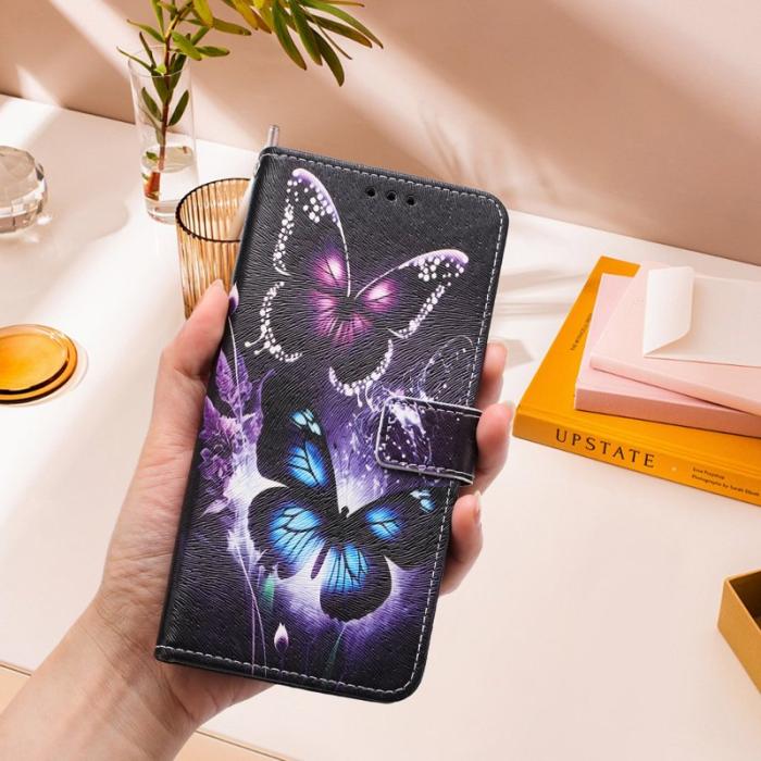 OEM - YX-2501 Samsung Galaxy A35 5G Fodral PU Läder - Två Fjärilar