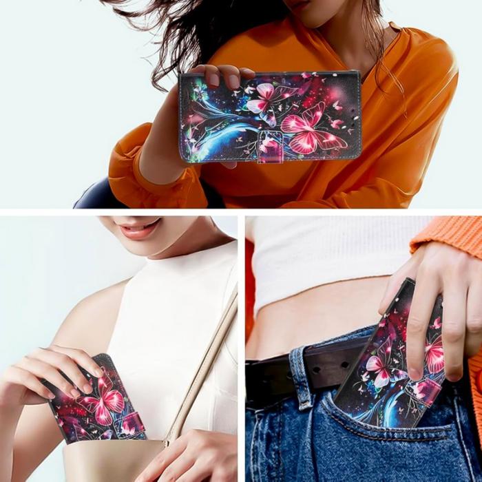 OEM - YX-2501 Samsung Galaxy A55 5G Plånboksfodral Konstläder - Fjärilsträd