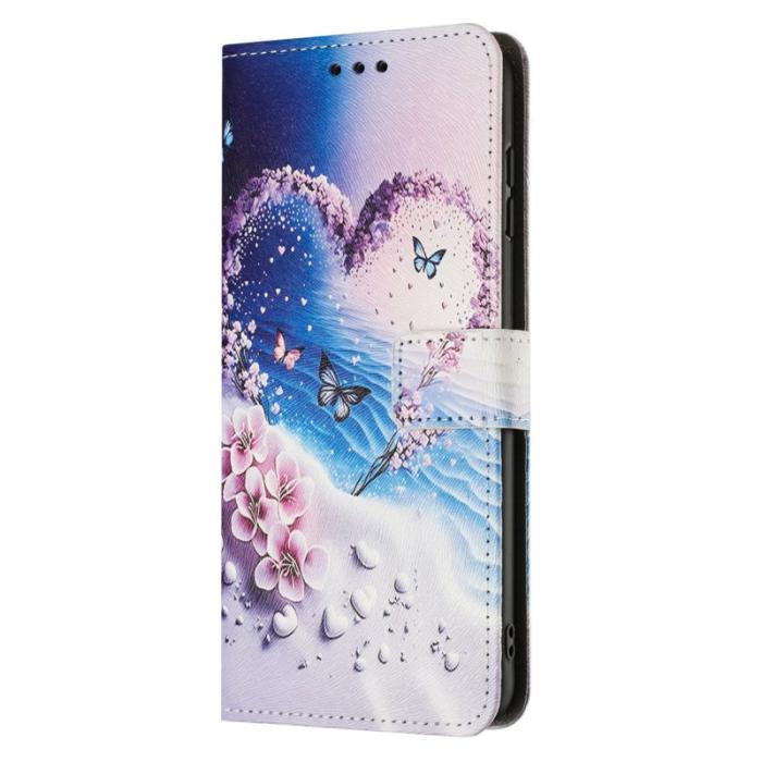 OEM - YX-2501 Samsung Galaxy A55 5G Plånboksfodral Konstläder - Hjärtfjäril