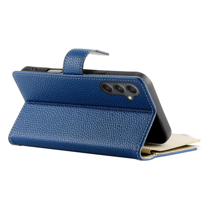 OEM - Zipper Samsung Galaxy A35 5G Fodral Konstläder - Mörkblå