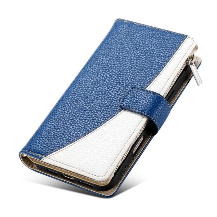 OEM - Zipper Samsung Galaxy A35 5G Fodral Konstläder - Mörkblå