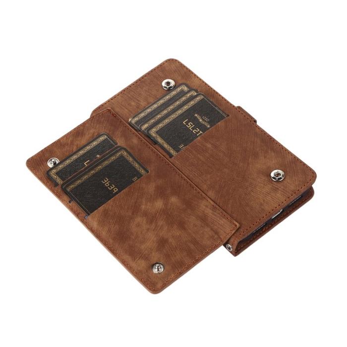 OEM - Zipper Samsung Galaxy A55 5G Skal PU Läder - Brun