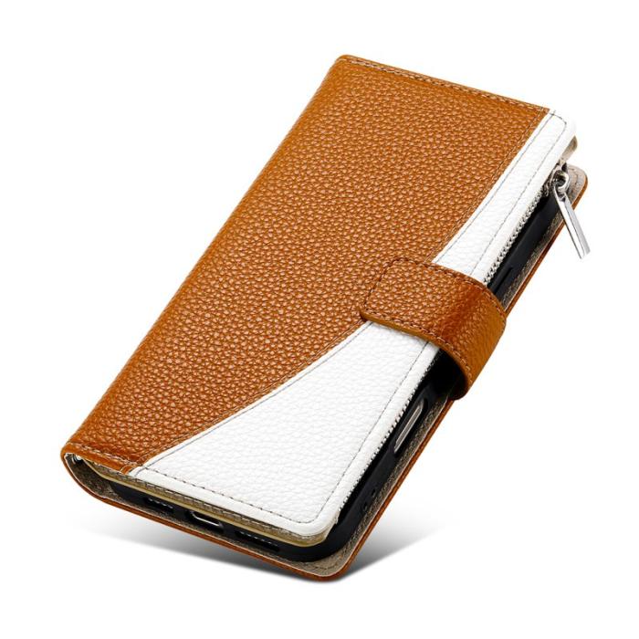 OEM - Zipper Wallet Samsung Galaxy A35 5G Fodral Konstläder - Brun