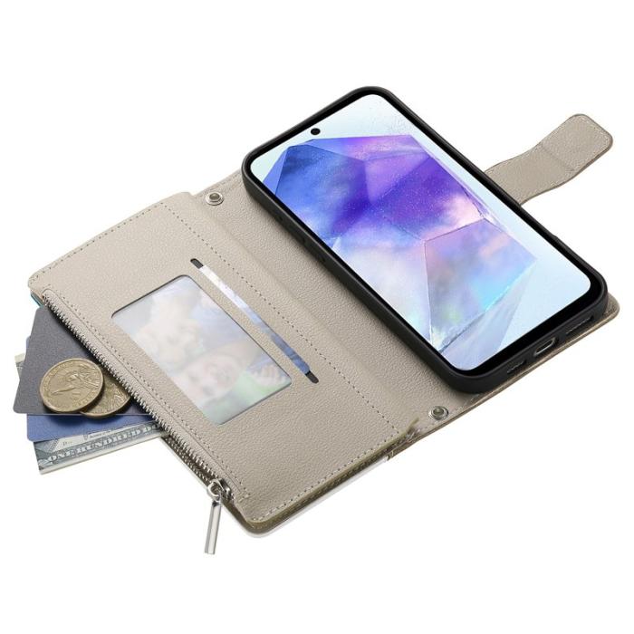 OEM - Zipper Wallet Samsung Galaxy A55 5G Fodral Konstläder - Svart